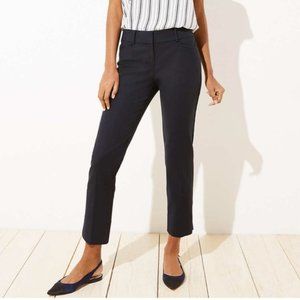 NWT LOFT Marisa Cropped Black Pants Trousers Capri 2 Casual Cotton
